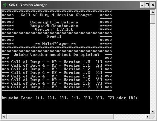 CoD4 Version Changer v1.7 - 1.0 / играем на любой версии